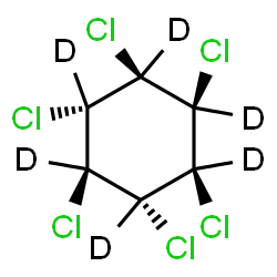 ChemSpider 2D Image | (1R,2S,3r,4R,5S,6s)-1,2,3,4,5,6-Hexachloro(~2~H_6_)cyclohexane | C6D6Cl6
