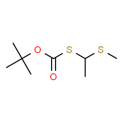 ChemSpider 2D Image | O-(2-Methyl-2-propanyl) S-[1-(methylsulfanyl)ethyl] carbonothioate | C8H16O2S2