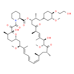 ChemSpider 2D Image | (1R,9S,12S,15R,16E,18R,19R,21R,23S,24Z,26E,28E,30S,32S,35R)-1,18-Dihydroxy-12-{(2R)-1-[(1R,3R,4R)-4-(2-hydroxyethoxy)-3-methoxycyclohexyl]-2-propanyl}-19,30-dimethoxy-15,17,21,23,29,35-hexamethyl-11,3
6-dioxa-4-azatricyclo[30.3.1.0~4,9~]hexatriaconta-16,24,26,28-tetraene-2,3,10,14,20-pentone | C53H83NO14