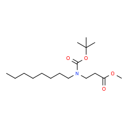 ChemSpider 2D Image | Methyl N-{[(2-methyl-2-propanyl)oxy]carbonyl}-N-octyl-beta-alaninate | C17H33NO4
