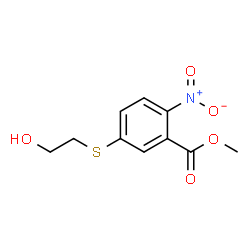 ChemSpider 2D Image | Methyl 5-[(2-hydroxyethyl)sulfanyl]-2-nitrobenzoate | C10H11NO5S
