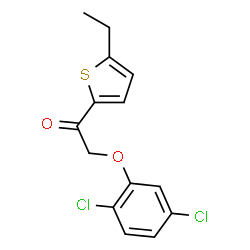 ChemSpider 2D Image | 2-(2,5-Dichlorophenoxy)-1-(5-ethyl-2-thienyl)ethanone | C14H12Cl2O2S
