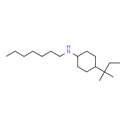 ChemSpider 2D Image | N-Heptyl-4-(2-methyl-2-butanyl)cyclohexanamine | C18H37N