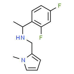 ChemSpider 2D Image | 1-(2,4-Difluorophenyl)-N-[(1-methyl-1H-pyrrol-2-yl)methyl]ethanamine | C14H16F2N2