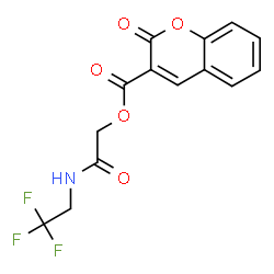 ChemSpider 2D Image | 2-Oxo-2-[(2,2,2-trifluoroethyl)amino]ethyl 2-oxo-2H-chromene-3-carboxylate | C14H10F3NO5