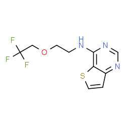 ChemSpider 2D Image | N-[2-(2,2,2-Trifluoroethoxy)ethyl]thieno[3,2-d]pyrimidin-4-amine | C10H10F3N3OS