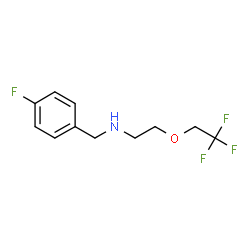 ChemSpider 2D Image | N-(4-Fluorobenzyl)-2-(2,2,2-trifluoroethoxy)ethanamine | C11H13F4NO