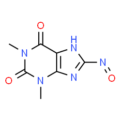ChemSpider 2D Image | 1,3-Dimethyl-8-nitroso-3,7-dihydro-1H-purine-2,6-dione | C7H7N5O3