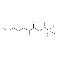 ChemSpider 2D Image | N-(3-Methoxypropyl)-N~2~-methyl-N~2~-(methylsulfonyl)glycinamide | C8H18N2O4S