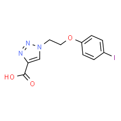 ChemSpider 2D Image | 1-[2-(4-Iodophenoxy)ethyl]-1H-1,2,3-triazole-4-carboxylic acid | C11H10IN3O3