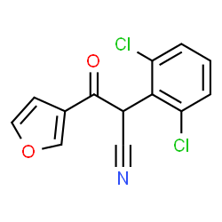 ChemSpider 2D Image | 2-(2,6-Dichlorophenyl)-3-(3-furyl)-3-oxopropanenitrile | C13H7Cl2NO2