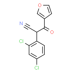 ChemSpider 2D Image | 2-(2,4-Dichlorophenyl)-3-(3-furyl)-3-oxopropanenitrile | C13H7Cl2NO2