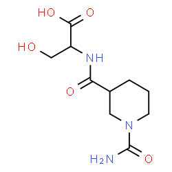 ChemSpider 2D Image | N-[(1-Carbamoyl-3-piperidinyl)carbonyl]serine | C10H17N3O5
