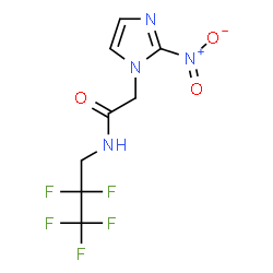 ChemSpider 2D Image | 2-(2-Nitro-1H-imidazol-1-yl)-N-(2,2,3,3,3-pentafluoropropyl)acetamide | C8H7F5N4O3