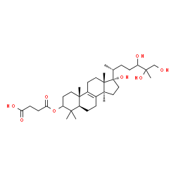 ChemSpider 2D Image | 4-Oxo-4-[(17,24,25,26-tetrahydroxylanost-8-en-3-yl)oxy]butanoic acid | C34H56O8
