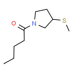 ChemSpider 2D Image | 1-[3-(Methylsulfanyl)-1-pyrrolidinyl]-1-pentanone | C10H19NOS