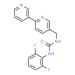 ChemSpider 2D Image | 1-(2,3'-Bipyridin-5-ylmethyl)-3-(2,6-difluorophenyl)urea | C18H14F2N4O