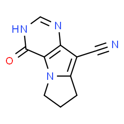 ChemSpider 2D Image | 4-oxo-3H,4H,6H,7H,8H-pyrimido[4,5-b]pyrrolizine-9-carbonitrile | C10H8N4O