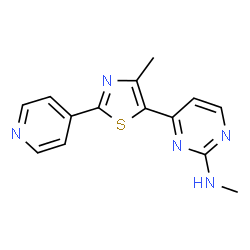 ChemSpider 2D Image | N-Methyl-4-[4-methyl-2-(4-pyridinyl)-1,3-thiazol-5-yl]-2-pyrimidinamine | C14H13N5S