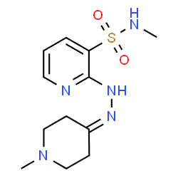 ChemSpider 2D Image | N-Methyl-2-[2-(1-methyl-4-piperidinylidene)hydrazino]-3-pyridinesulfonamide | C12H19N5O2S