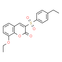 ChemSpider 2D Image | 8-Ethoxy-3-[(4-ethylphenyl)sulfonyl]-2H-chromen-2-one | C19H18O5S
