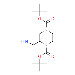 ChemSpider 2D Image | Di-tert-butyl 2-(aminomethyl)piperazine-1,4-dicarboxylate | C15H29N3O4