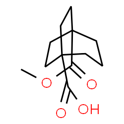 ChemSpider 2D Image | 5-(Methoxycarbonyl)bicyclo[3.2.2]nonane-1-carboxylic acid | C12H18O4