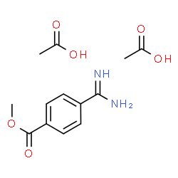 ChemSpider 2D Image | Methyl 4-carbamimidoylbenzoate acetate (1:2) | C13H18N2O6