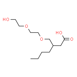 ChemSpider 2D Image | 3-{[2-(2-Hydroxyethoxy)ethoxy]methyl}heptanoic acid | C12H24O5