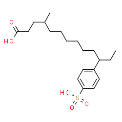 ChemSpider 2D Image | 4-Methyl-11-(4-sulfophenyl)tridecanoic acid | C20H32O5S