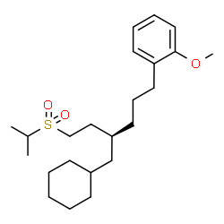 ChemSpider 2D Image | 1-[(4S)-4-(Cyclohexylmethyl)-6-(isopropylsulfonyl)hexyl]-2-methoxybenzene | C23H38O3S
