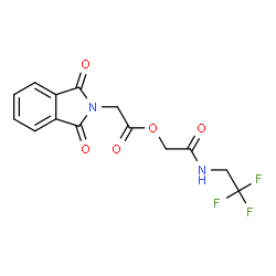 ChemSpider 2D Image | 2-Oxo-2-[(2,2,2-trifluoroethyl)amino]ethyl (1,3-dioxo-1,3-dihydro-2H-isoindol-2-yl)acetate | C14H11F3N2O5