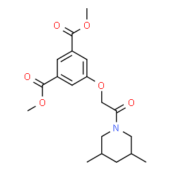 ChemSpider 2D Image | Dimethyl 5-[2-(3,5-dimethyl-1-piperidinyl)-2-oxoethoxy]isophthalate | C19H25NO6