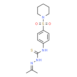 ChemSpider 2D Image | 2-Isopropylidene-N-[4-(1-piperidinylsulfonyl)phenyl]hydrazinecarbothioamide | C15H22N4O2S2