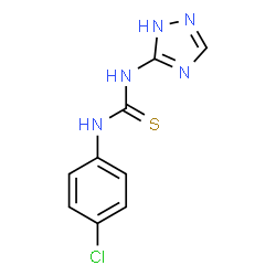 ChemSpider 2D Image | 1-(4-Chlorophenyl)-3-(1H-1,2,4-triazol-5-yl)thiourea | C9H8ClN5S