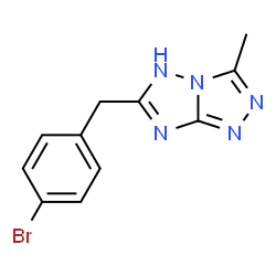 ChemSpider 2D Image | 6-(4-Bromobenzyl)-3-methyl-5H-[1,2,4]triazolo[4,3-b][1,2,4]triazole | C11H10BrN5