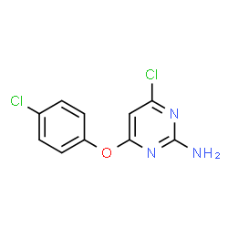 ChemSpider 2D Image | 4-Chloro-6-(4-chlorophenoxy)-2-pyrimidinamine | C10H7Cl2N3O