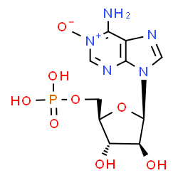 ChemSpider 2D Image | 9-(5-O-Phosphono-beta-D-arabinofuranosyl)-9H-purin-6-amine 1-oxide | C10H14N5O8P