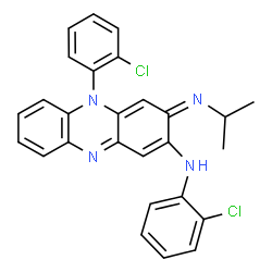 ChemSpider 2D Image | (3Z)-N,5-Bis(2-chlorophenyl)-3-(isopropylimino)-3,5-dihydro-2-phenazinamine | C27H22Cl2N4
