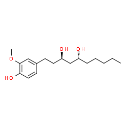 ChemSpider 2D Image | (3R,5R)-1-(4-Hydroxy-3-methoxyphenyl)-3,5-decanediol | C17H28O4
