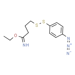 ChemSpider 2D Image | Ethyl 4-[(4-azidophenyl)disulfanyl]butanimidate | C12H16N4OS2