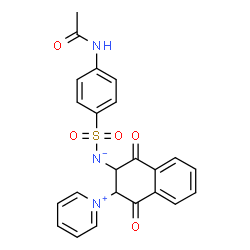 ChemSpider 2D Image | [(4-Acetamidophenyl)sulfonyl][1,4-dioxo-3-(1-pyridiniumyl)-1,2,3,4-tetrahydro-2-naphthalenyl]azanide | C23H19N3O5S