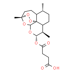 ChemSpider 2D Image | 4-Oxo-4-{[(5R,9R,10S,13R)-1,5,9-trimethyl-11,14,15,16-tetraoxatetracyclo[10.3.1.0~4,13~.0~8,13~]hexadec-10-yl]oxy}butanoic acid | C19H28O8