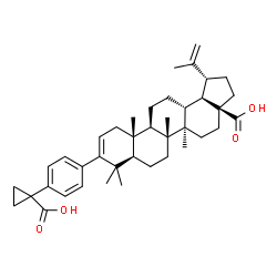 ChemSpider 2D Image | 3-[4-(1-Carboxycyclopropyl)phenyl]lupa-2,20(29)-dien-28-oic acid | C40H54O4
