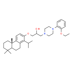 ChemSpider 2D Image | 1-[4-(2-Ethoxyphenyl)-1-piperazinyl]-3-{[(5xi)-14-isopropylpodocarpa-8(14),9(11),12-trien-13-yl]oxy}-2-propanol | C35H52N2O3