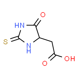 ChemSpider 2D Image | (5-Oxo-2-thioxo-4-imidazolidinyl)acetic acid  | C5H6N2O3S
