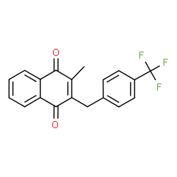 ChemSpider 2D Image | 2-Methyl-3-[4-(trifluoromethyl)benzyl]-1,4-naphthoquinone | C19H13F3O2
