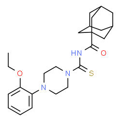 ChemSpider 2D Image | N-{[4-(2-Ethoxyphenyl)-1-piperazinyl]carbonothioyl}-1-adamantanecarboxamide | C24H33N3O2S