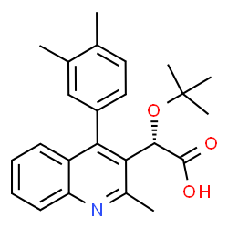 ChemSpider 2D Image | (2s)-Tert-Butoxy[4-(3,4-Dimethylphenyl)-2-Methylquinolin-3-Yl]ethanoic Acid | C24H27NO3