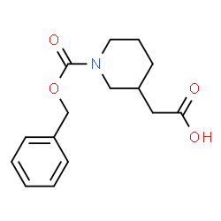 ChemSpider 2D Image | 1-Cbz-piperidine-3-acetic acid | C15H19NO4